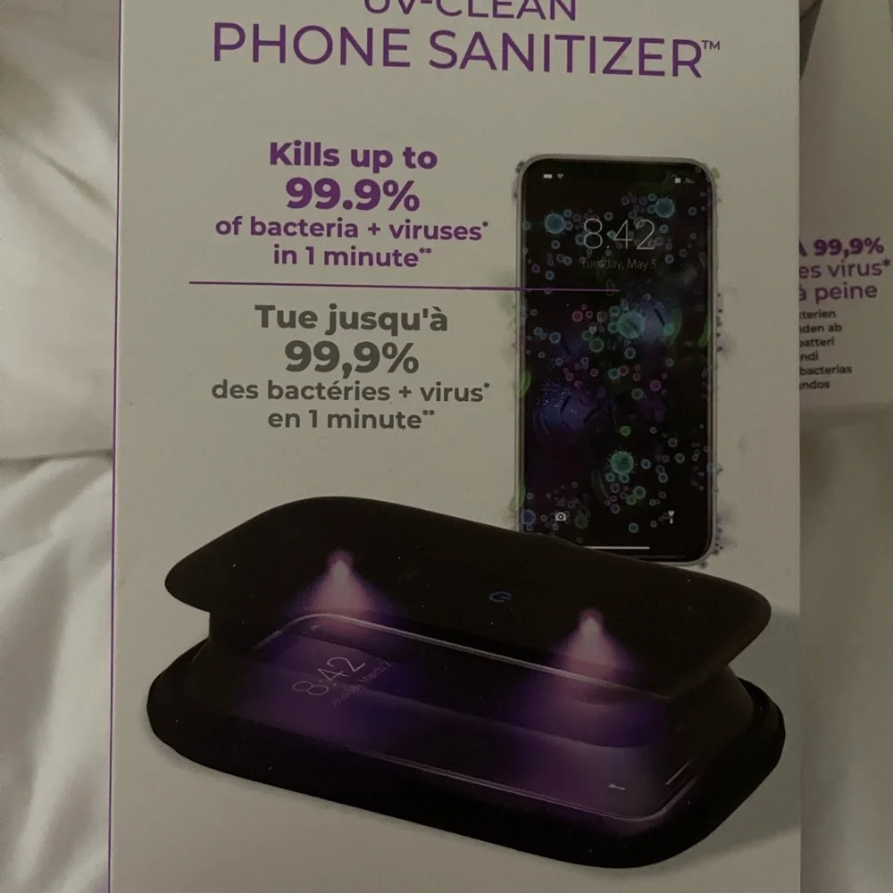 Black Mobile Phone Sanitizer UV Chamber